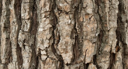 Fototapeta premium Natural aged tree bark texture featuring coarse grain and organic pattern background