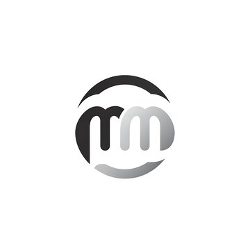 Modern minimalist logo design featuring two letter Ms inside a circle.
