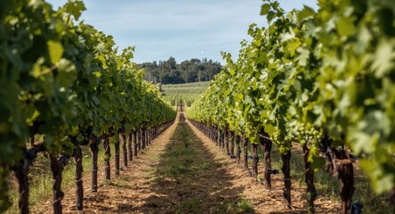 Obraz premium Modern vineyard care practices for premium grape yields