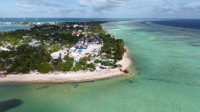 Kiribati Betio South Tarawa Atoll Capital Gilbert Islands Oceania Pacific Aerial Drone 4K  