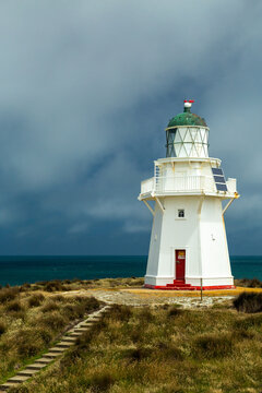 Stormy weather approaching Waipapa Point Lighthouse