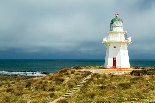 Stormy weather approaching Waipapa Point Lighthouse