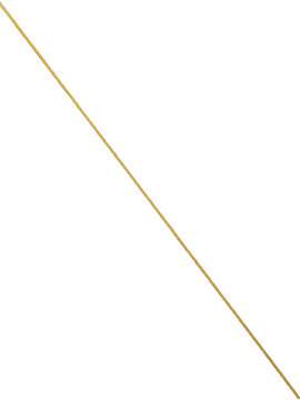 Orange twisted synthetic rope line arranged diagonally is isolated.