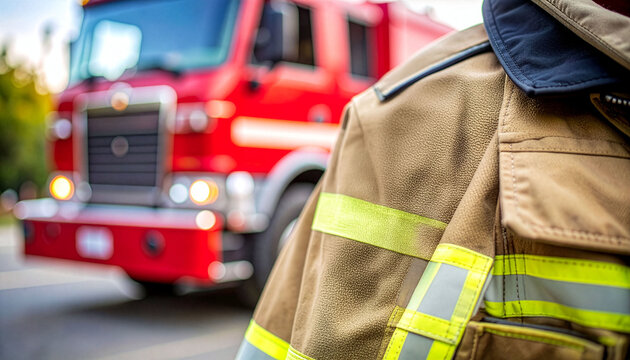 Straż pożarna w&oacute;z strażacki tło