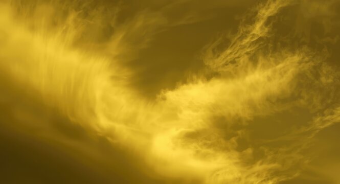 Monochrome and yellow abstract sky with layered cloud textures
