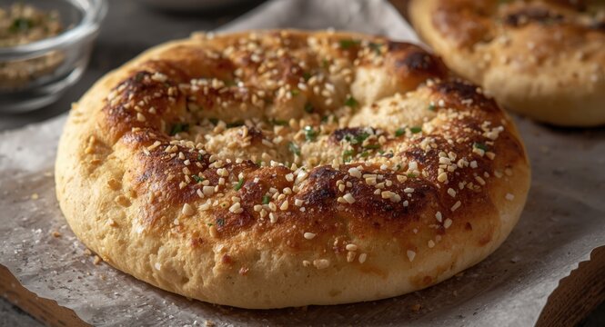 Soft baked Shami pita bread using wheat flour yeast salt and water