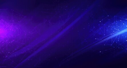 Fototapeta premium Purple and blue digital abstract geometric backdrop for science fiction and fashionable marketing