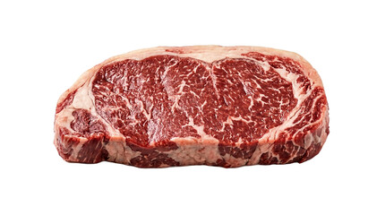 Obraz premium Raw sirloin steak on a transparent background