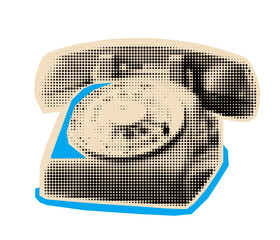 17 - dial phone #halftone #simple.ai