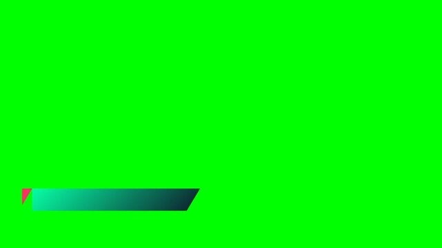 Animated Lower Third Green Screen Overlay Modern Geometric Neon Motion Graphic for YouTube Social Media Broadcast