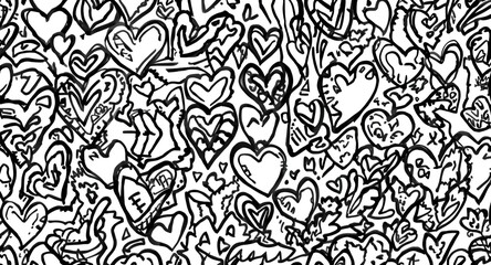 Monochrome continuous line illustration of hearts expressing lasting bonds of friendship and love