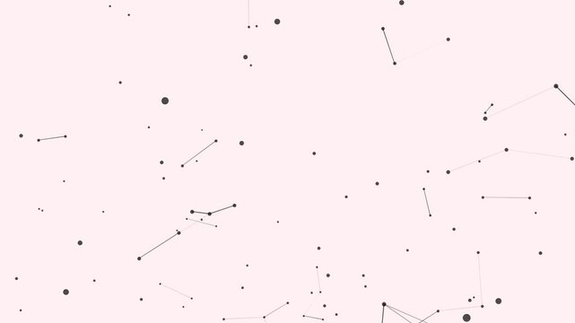 Abstract tech network connection dots. Digital technology and big data analysis background. black ink splat background