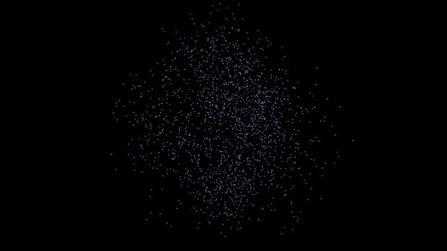 Plexus lines and dots network connection digital technology background explosion with alpha channel