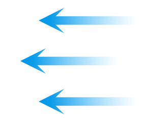 Fototapeta premium Air flow arrows. Blue cold wind stream, fresh water direction, filter and conditioner system infographic transparent movement and rotation elements. Vector arrow icons set