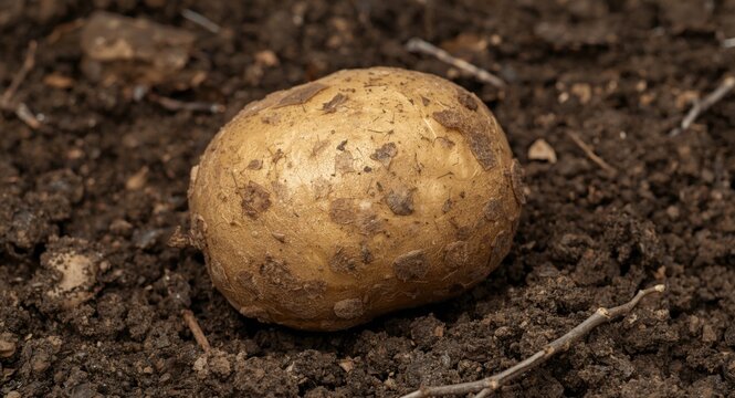 Late blight disease symptoms on potato affecting agriculture productivity