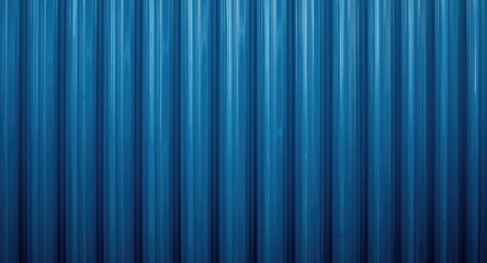 Obraz premium Macro detailed blue corrugated steel sheet background with soft daylight and copy space
