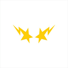 Obraz premium Abstract Yellow Star Spark Icon on Light Background Minimalist Vector Design