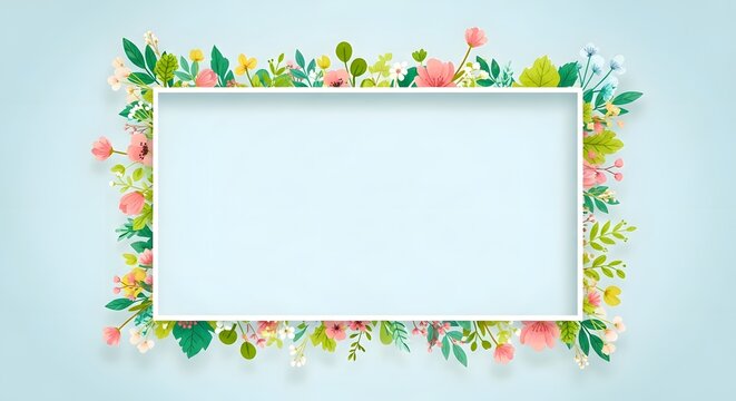 Easter sunday floral frame decoration ideas for spring