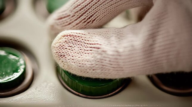 Close-up of a finger pressing the green START button on a retro video game controller evoking nostalgia and the excitement of beginning a new adventure