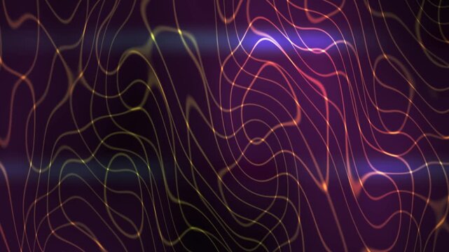 Neon Topographic Map Lines Background.