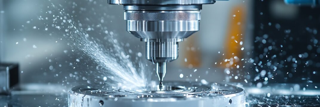 Industrial drilling process with water jets and metalworking tools