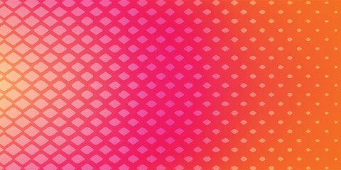 Obraz premium Abstract background with vibrant pink and cyan blue gradient and hexagonal halftone pattern eps10