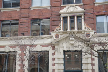 Naklejka premium exterior building facade of historic Dominion Paper Box Company Building at 469 King St W, Toronto (King West Heritage Conservation District)
