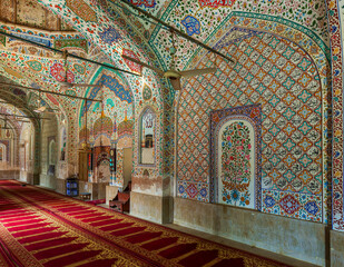 Obraz premium Mosque interior at Makhdoom Rasheed, Jhanian, Multan, Punjab, Pakistan,
