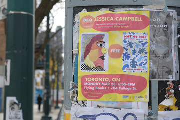 Naklejka premium street poster in Toronto (Jessica Campbell at Flying Books)