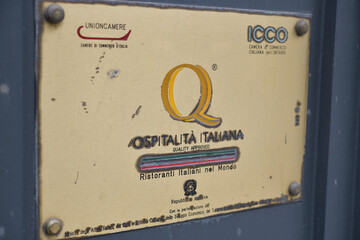 Naklejka premium official certification issued by Marchio Ospitalità Italiana via ICCO Canada; a global quality standard for authentic Italian hospitality; distinguished by 