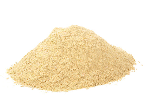 Food and Health - Maca Powder  on white Background
