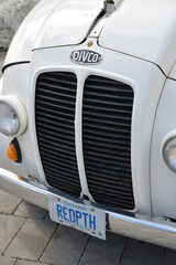 Naklejka premium front of Redpath Sugar’s 1947 Divco, a restored 