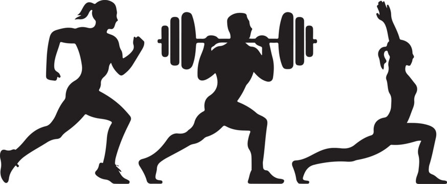silhouette of a man lifting weights