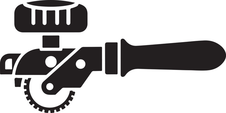 Silhouette of a vintage guitar amp knob isolated on transparent background