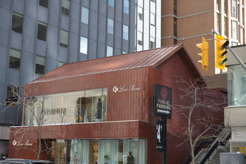 Naklejka premium exterior of Loro Piana, luxury textile clothing shop, at 111 Bloor St W, Toronto