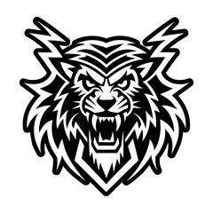 Fototapeta premium A solid style icon of animal roar symbol