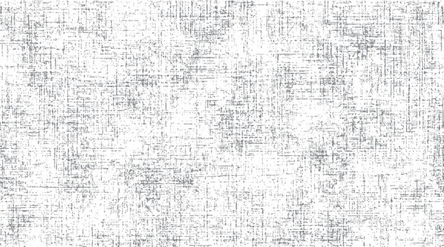 Grey textured overlay with random dots and lines on white background. Abstract pattern with a distressed feel. Grungy surface effect