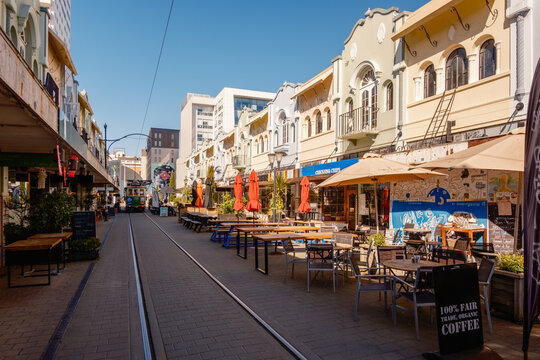 New Regent Street with a Tram Christchurch New Zealand