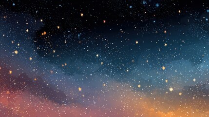 Obraz premium Starry Night Sky with Bright Stars and Colorful Nebula Background