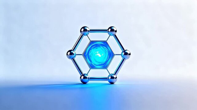 Abstract hexagonal molecular structure