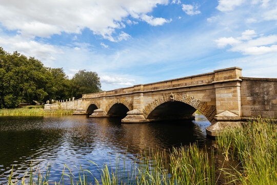 Ross Bridge in the the rural town of Ross on a warm summer's day