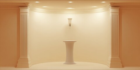 Obraz premium Elegant Interior Niche with Columns and Pedestal, Perfect for Display or Presentation