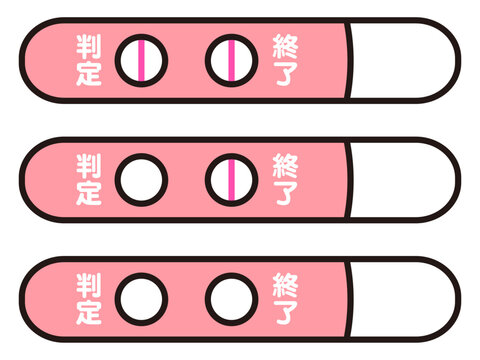 	妊娠検査薬の図解イラスト素材