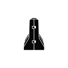 Fototapeta premium Black and white road marking symbol with centerline and two squares