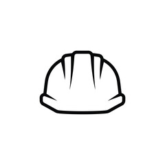 Fototapeta premium Black and white hard hat safety helmet on white background
