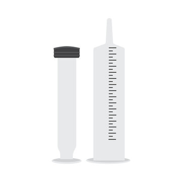 Medical instrument syringe with measurement scale