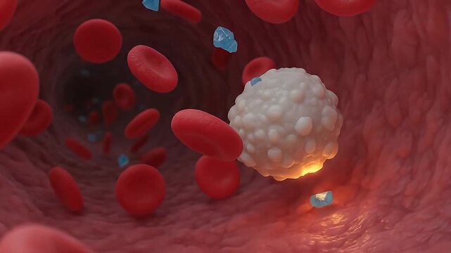 3d render blood cell artery vein vessel plasma platelet crystal red cell white cell immune cell medical science health disease infection biology anatomy microscopic detail concept art