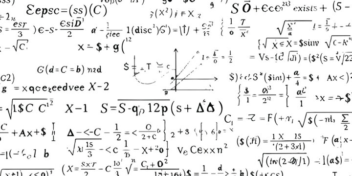 A collection of complex mathematical equations and formulas on a white background
