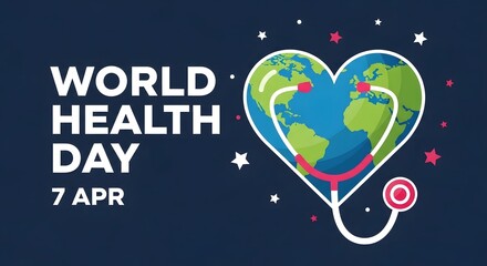 Naklejka premium World health day awareness illustration