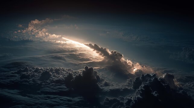 Interceptor missile destroying an incoming rocket in the night sky, bright explosion and smoke trail illuminating darkness, capturing high-tech defense and dramatic aerial conflict.